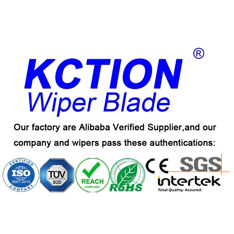 Kction All Season Car Accessories Auto Parts Universal Car Wiper Blade J-Hook Soft Frameless Rubber Car Windshield Wipers