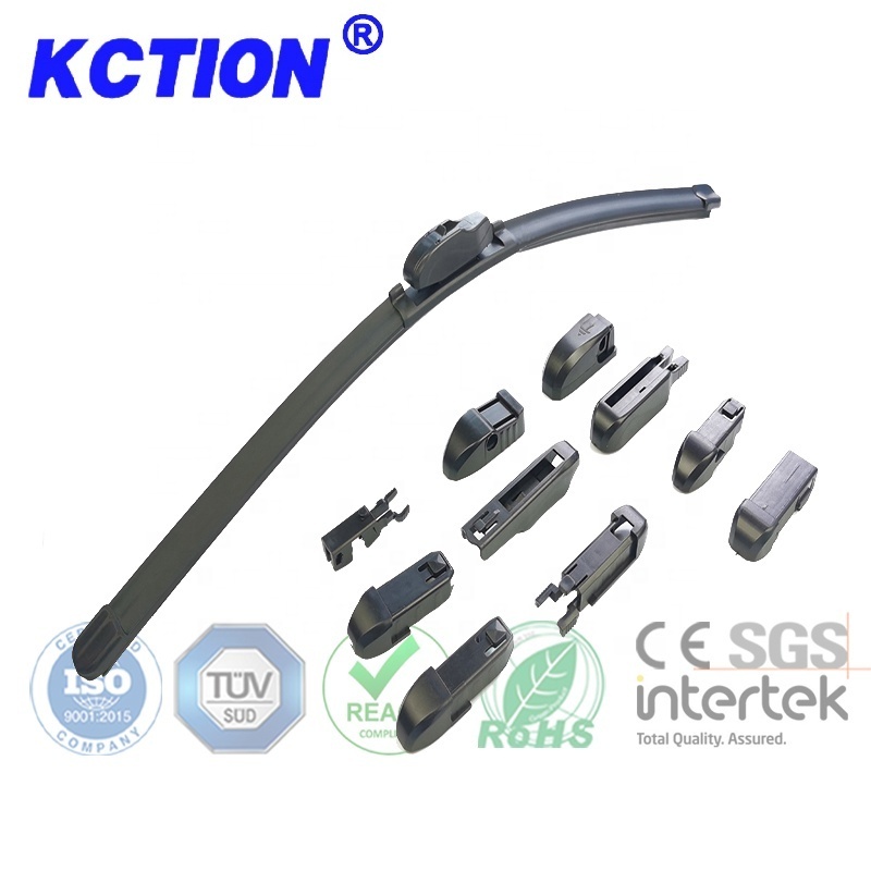 KCTION 2024 best selling High Quality Natural rubber strip multi-functional boneless wiper blade size 14/32 with 12 adapters