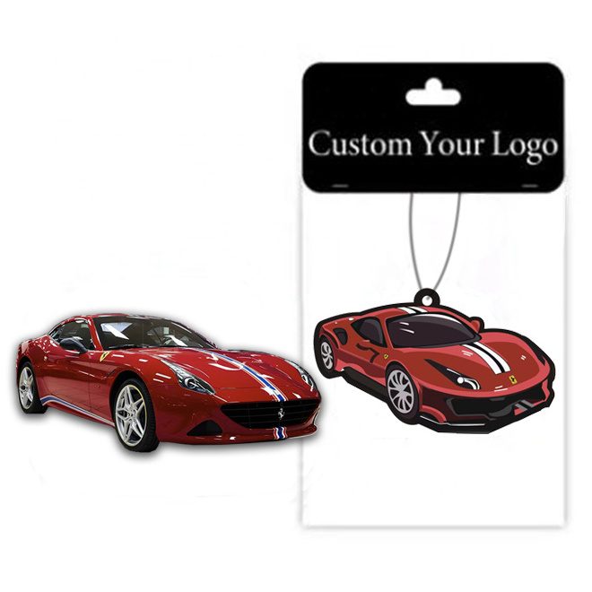 Customized Logo All Scents Refresh Paper Car  Air Freshener Luxury hanging car air freshener 8 ball air freshener