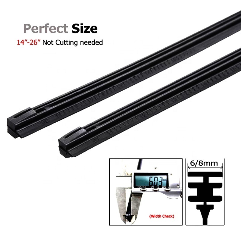 2 PCS 6MM 8MM Frame Refill Rubber Wiper 14