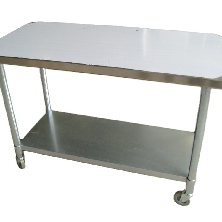 NSF 304 stainless steel work benches/stainless steel wall  bench/factory price restaurant kitchen table