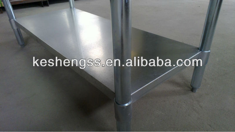 NSF 304 stainless steel work benches/stainless steel wall  bench/factory price restaurant kitchen table