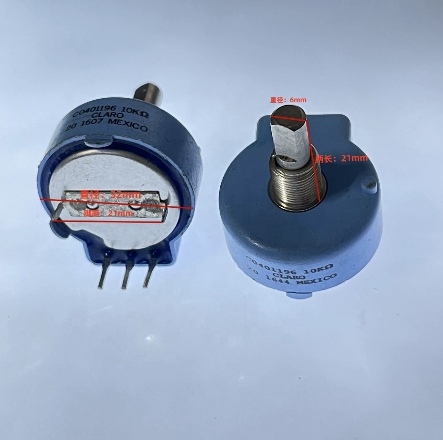 MEXICO manufactures the American CLARO CO401196 10K ohm 10KR long life winding potentiometer