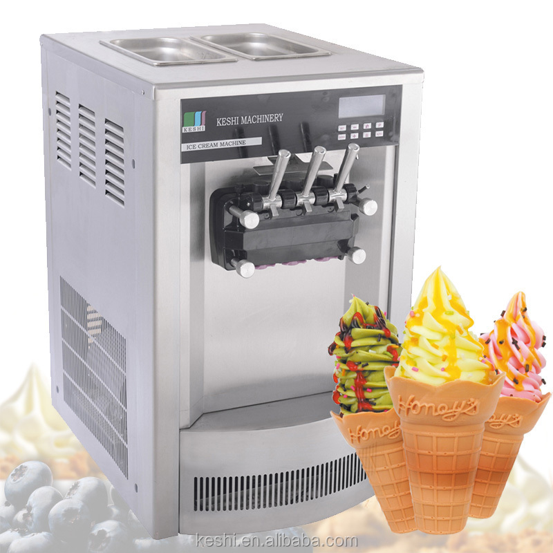 Keshi Commercial Soft Ice Cream Machine For Sale/ Frozen Yogurt Machine (Ce Approved) Ks-5236