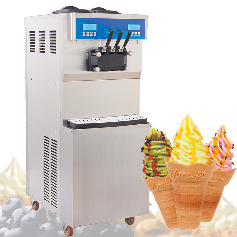 commercial and classics soft serve ice cream machine making / ice cream vending machine