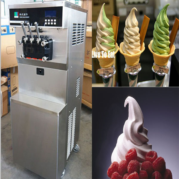 3 flavors liquid nitrogen ice cream machine