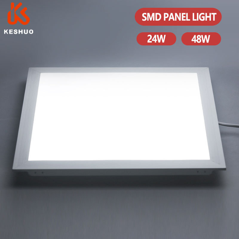 KESHUO Slim Aluminum Iron Office Square 30x30 60x60 60x120 30x120 18W 24W 48W 72W Ceiling Recessed Mounted LED Panel light