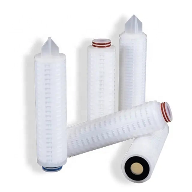 0.1 um 0.22 um 0.45 um Nylon6 Pleated Membrane Filter Cartridge for High-Purity Water Distilled Water Terminal Filtration