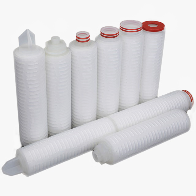 [TS Filter] biogas and air cartridge filter 1 micron hydrophobic PTFE membrane filter cartridge for industrial gas sterile