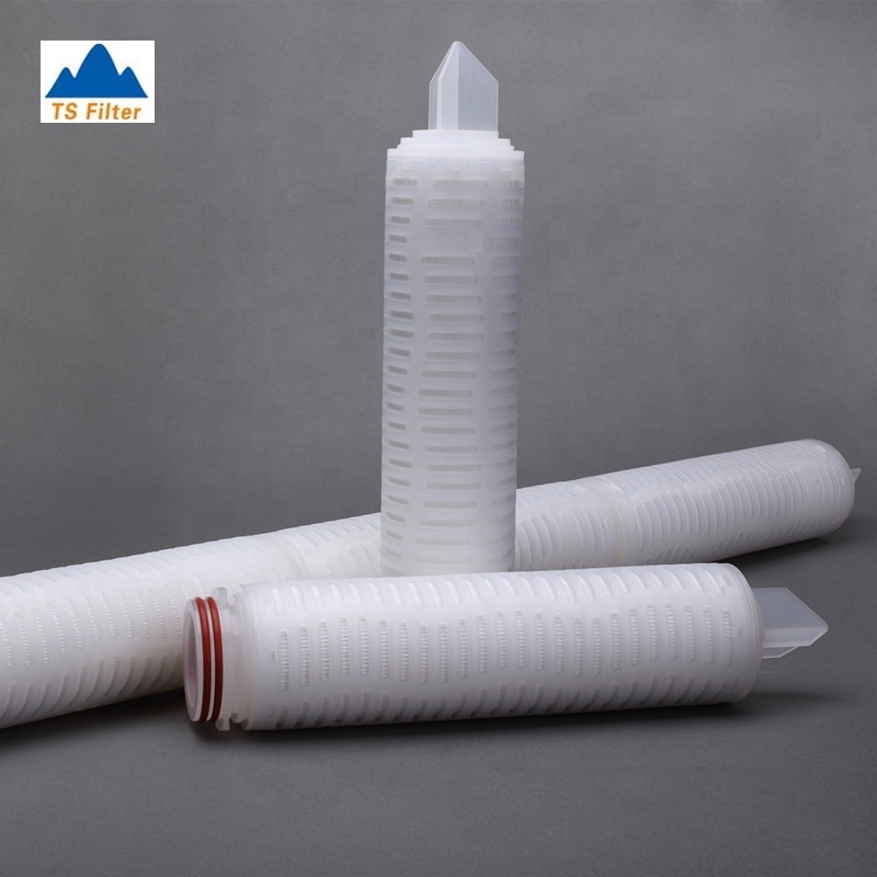 [TS Filter] biogas and air cartridge filter 1 micron hydrophobic PTFE membrane filter cartridge for industrial gas sterile