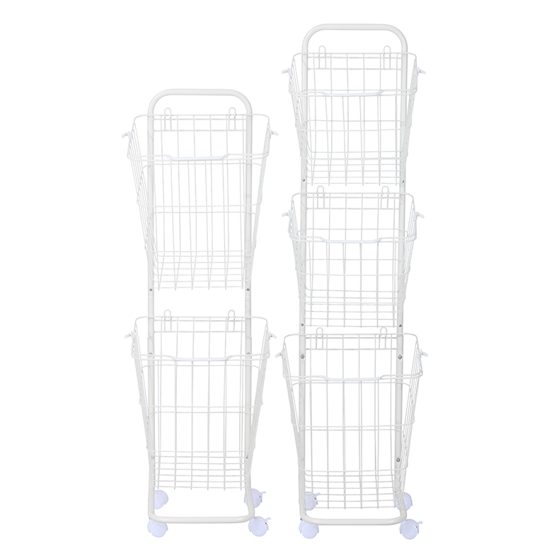 Hot Selling Foldable Laundry Hamper Sorter Basket 3 Section Laundry Bag Collapsible Laundry Hamper Cart with Rolling