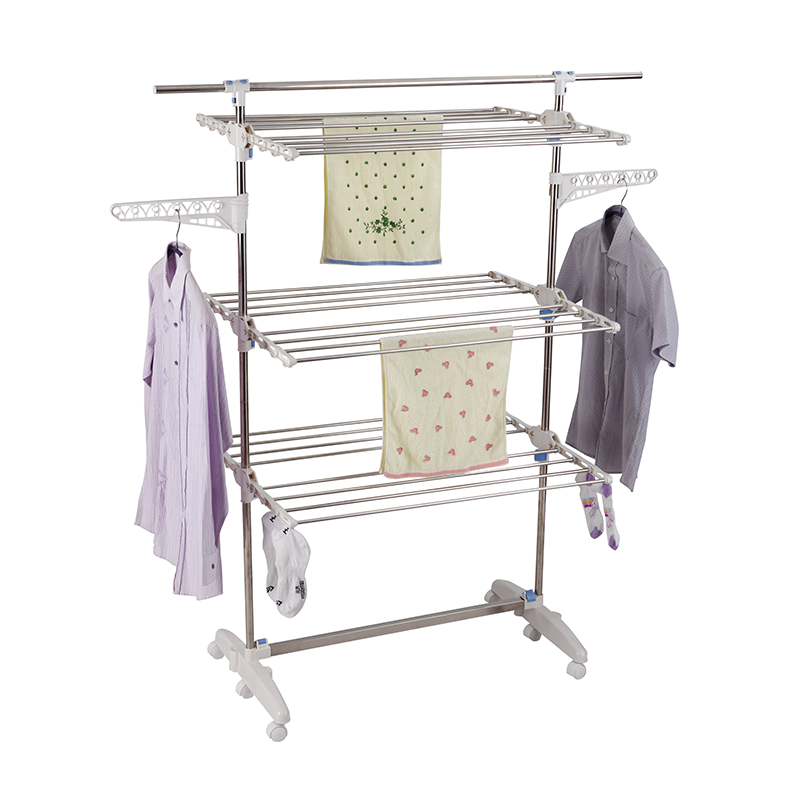 Factory Price Stainless Steel 3 Tier Dryer Racker Estante Plegable de Ropa Para Exterior Clothes Airer Tower Drying Rack