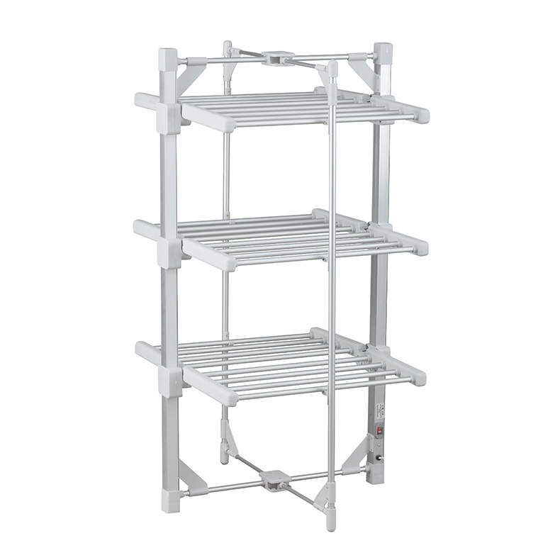 Kesing Mini 3 Tiers Aluminum Metal Foldable Laundry Electric Heated Clothes Drying Rack Airer