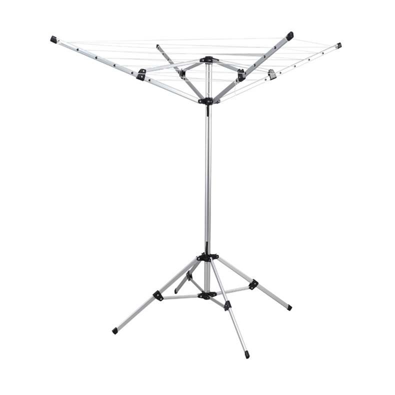 Rotary Extendable Outdoor Folding Camping Telescopic Metal Foldable Washing Line Freestanding Clothes Airer