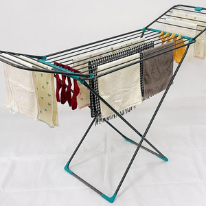 Floor-Standing Steel Type Home Hanger Clothes Dress Foldable Drying Rack