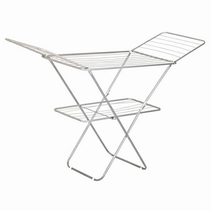 Best Selling Floor-Standing Movable Type Home Metal Custom Stand Hanger Storing Clothes Dress Foldable Drying Rack