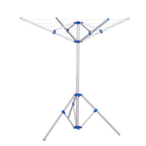 Rotary Extendable Outdoor Folding Camping Telescopic Metal Foldable Washing Line Freestanding Clothes Airer