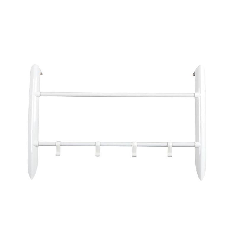 Factory Price Over Door Clothes Drying Rack With 4pcs Hooks Wall Mounted Airer Folding Coat Towel Racks