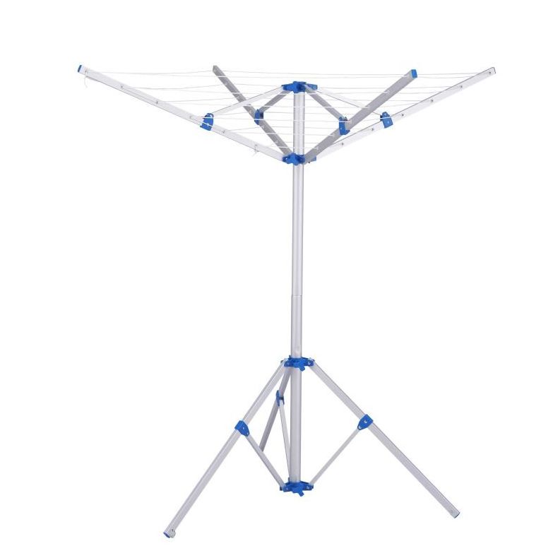 4 Arms Rotating Extendable Outdoor Folding Telescopic Metal Foldable Washing Line Freestanding Clothes Airer