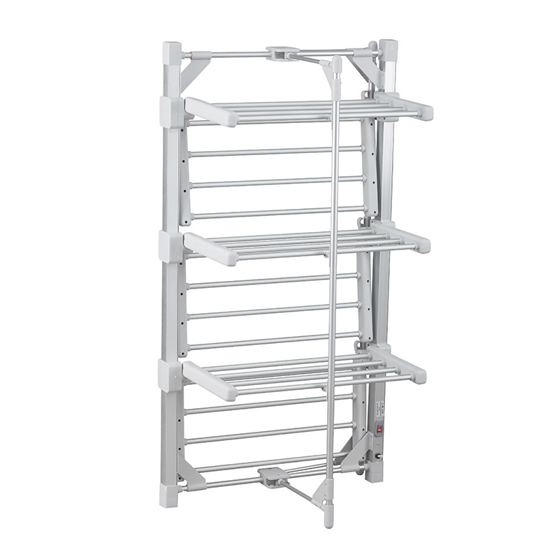 Kesing Mini 3 Tiers Aluminum Metal Foldable Laundry Electric Heated Clothes Drying Rack Airer