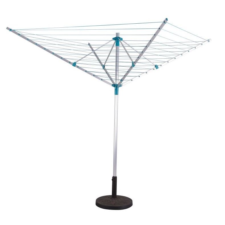 4 Arms Rotating Extendable Outdoor Folding Telescopic Metal Foldable Washing Line Freestanding Clothes Airer