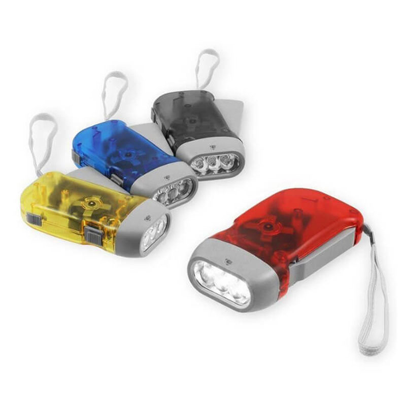 LED lamp hand pressure automatic power flashlight small hand pinch acrylic hollowed out handle flashlight