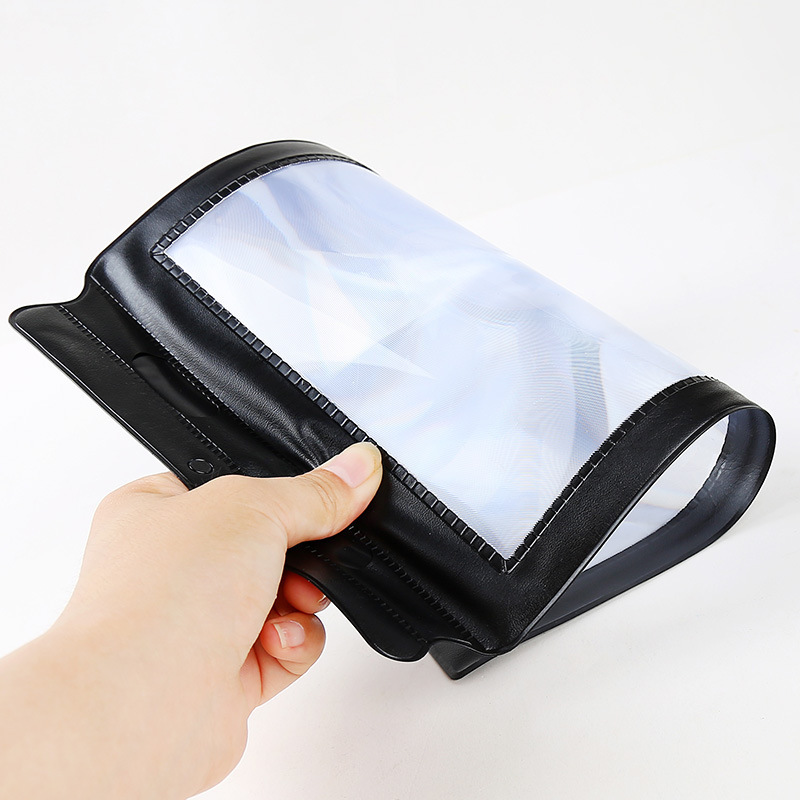 3X A4 Home Elderly Full Page Reading Magnifier Flexible PVC Newspapers Maps Low Vision Hanging Hole Small Prints Fresnel Lens