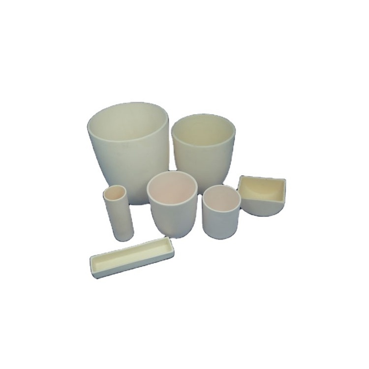 High purity alumina ceramic crucible boat for Melting metal