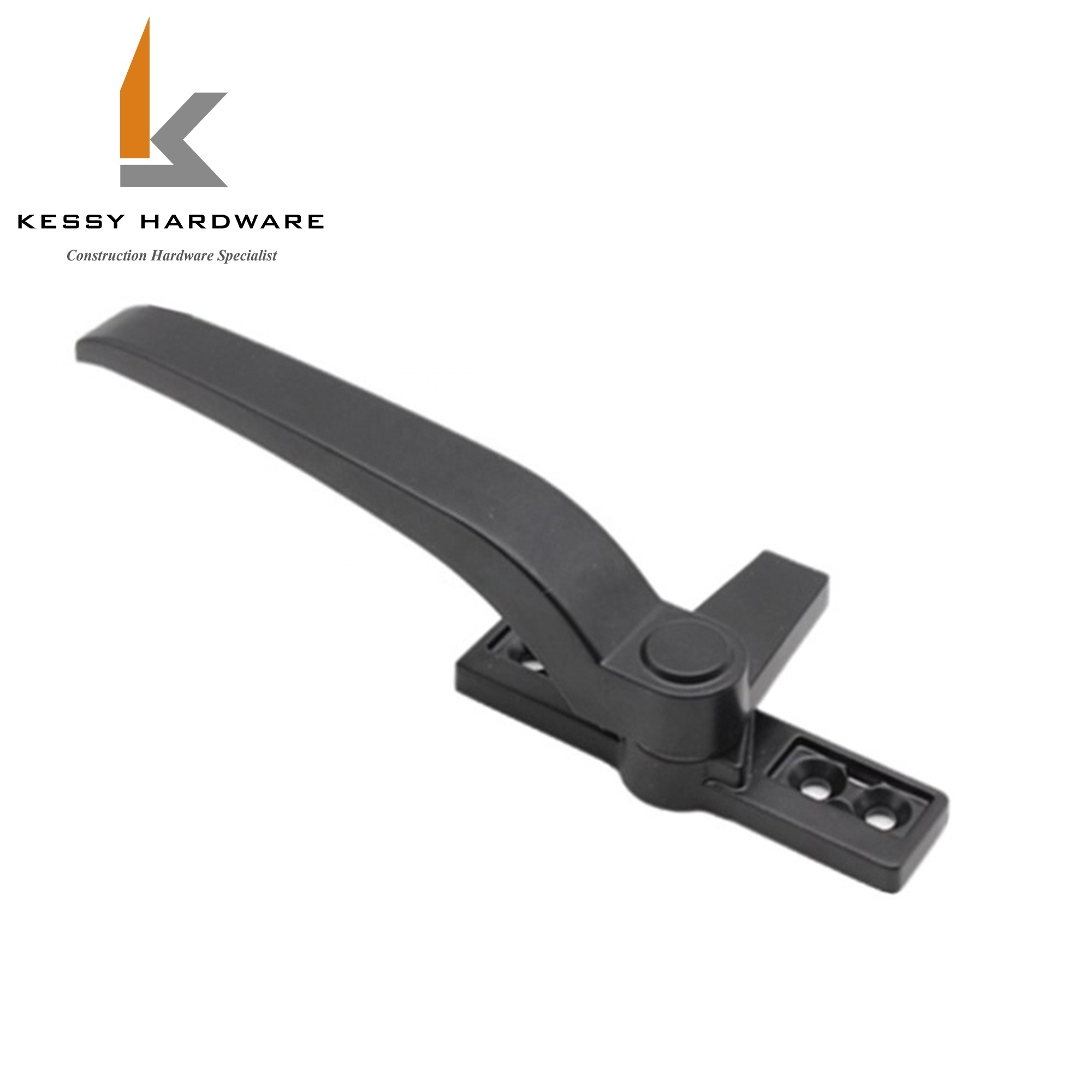 Hot Sale Plastic Hardware Opening Window Handle Lock Black Latch Lock Casement Handle For Window