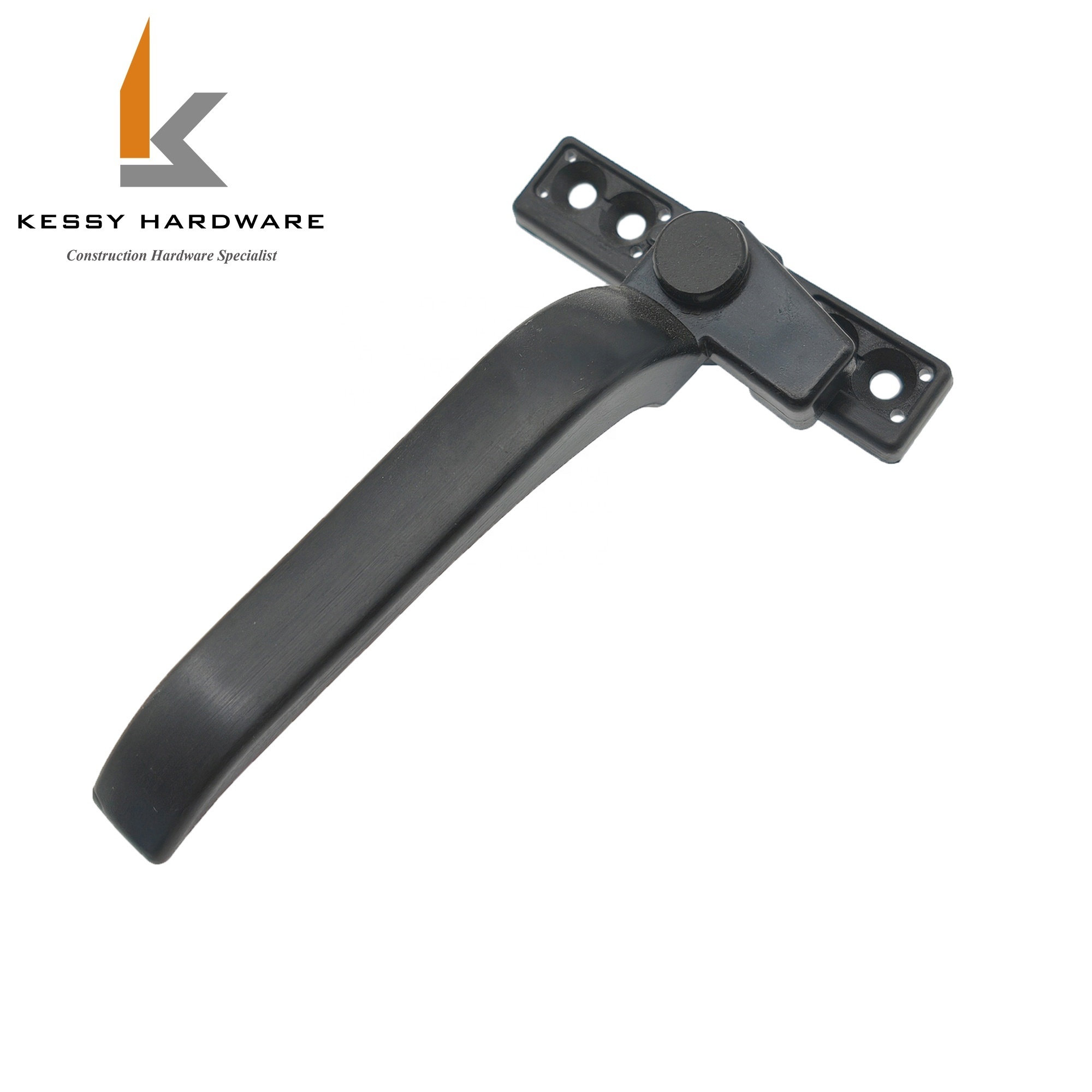 Hot Sale Plastic Hardware Opening Window Handle Lock Black Latch Lock Casement Handle For Window