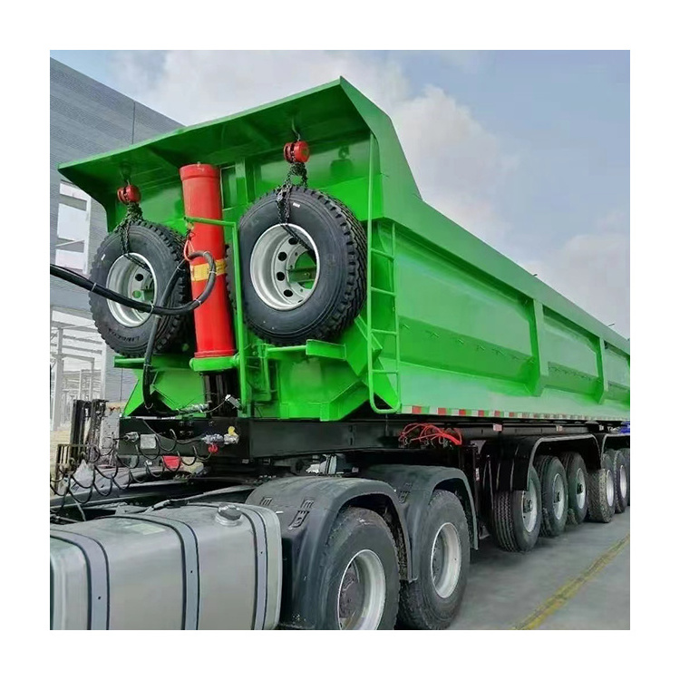 High Quality 3 Axle 4 Axle 60 Ton 100 Ton Dump Truck Semi-Trailer Dump Tipping Semi Trailer