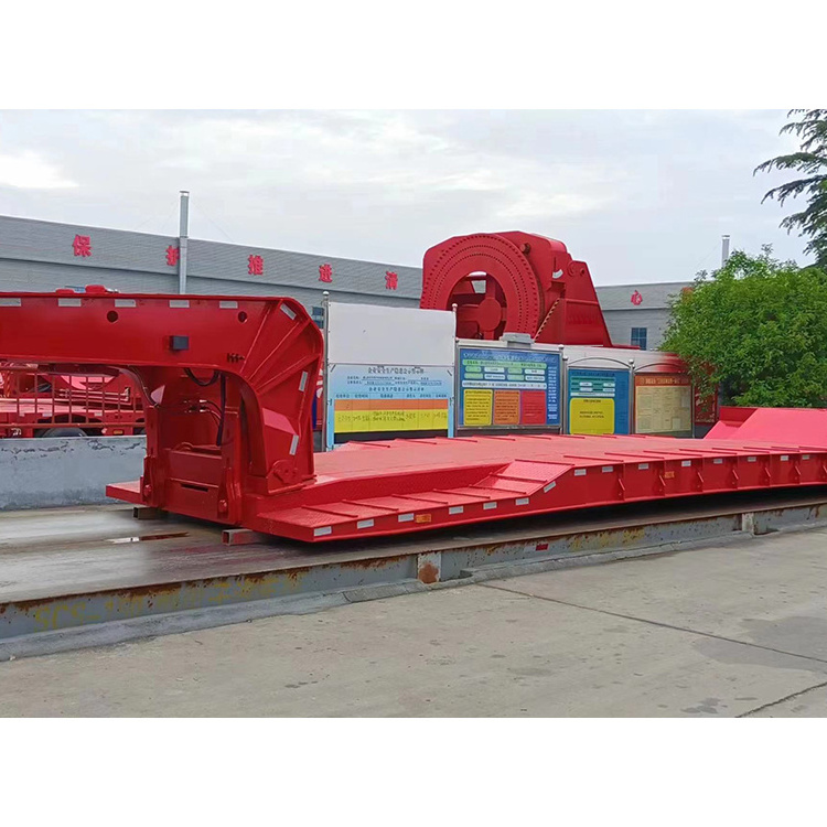 Detachable Head 4 3 Axle 80 -100 Ton Heavy Duty Low Bed Truck Trailer Semi Trailer Low Bed For Sale