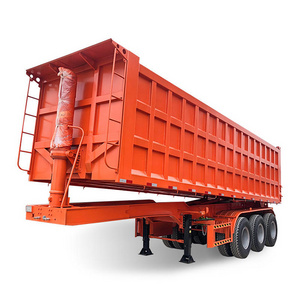 High Quality 60 Tons Rear Tipper Trailer 30 35 40 Cbm Dump Trailer Hydraulic 3 Axle Tipper Semi Trailer