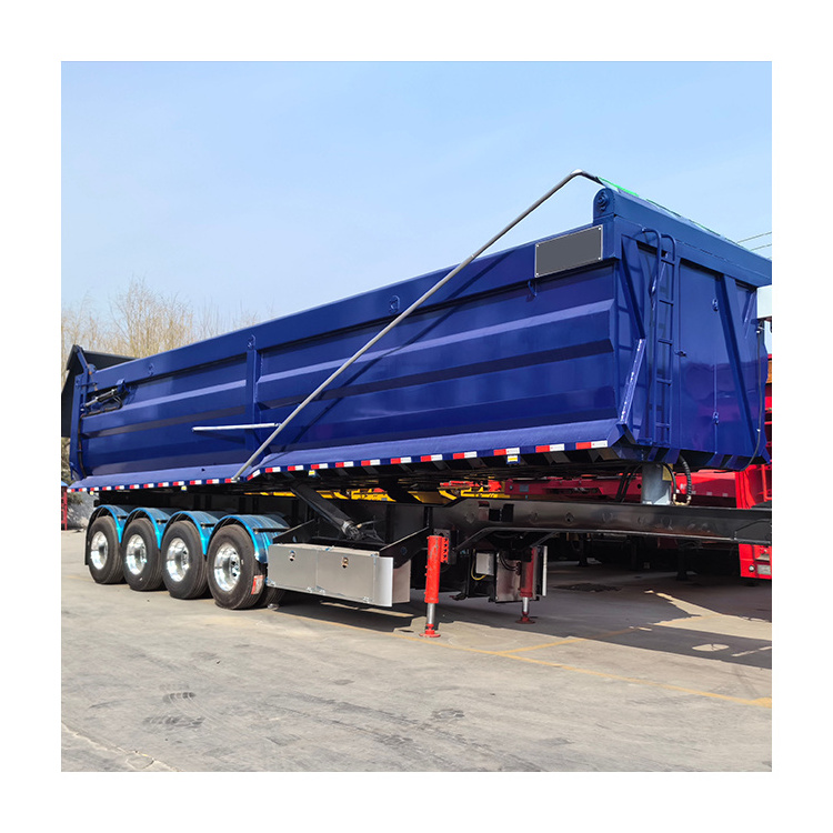 High Quality 3 Axle 4 Axle 60 Ton 100 Ton Dump Truck Semi-Trailer Dump Tipping Semi Trailer