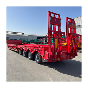 High Quality Heavy Duty Hydraulic Excavator Transport 40 Tons - 60 Tons Low Bed Semi-Trailer Truck Trailer