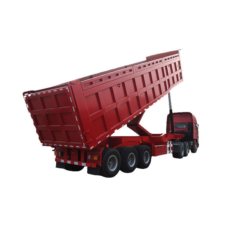 High Quality 60 Tons Rear Tipper Trailer 30 35 40 Cbm Dump Trailer Hydraulic 3 Axle Tipper Semi Trailer