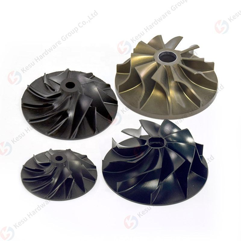 OEM Customized High  Precision 5 Axis Cnc Machining Machined Aluminum Anodized Metal Parts Turbocharger Impeller