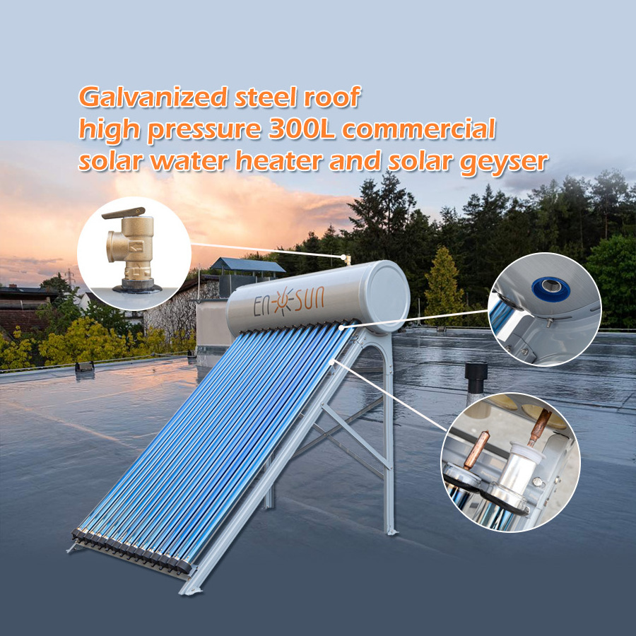 Best Selling Stock Stainless Steel Tank Sunny Solar Water Heater Roof Top Solar Water Heaters