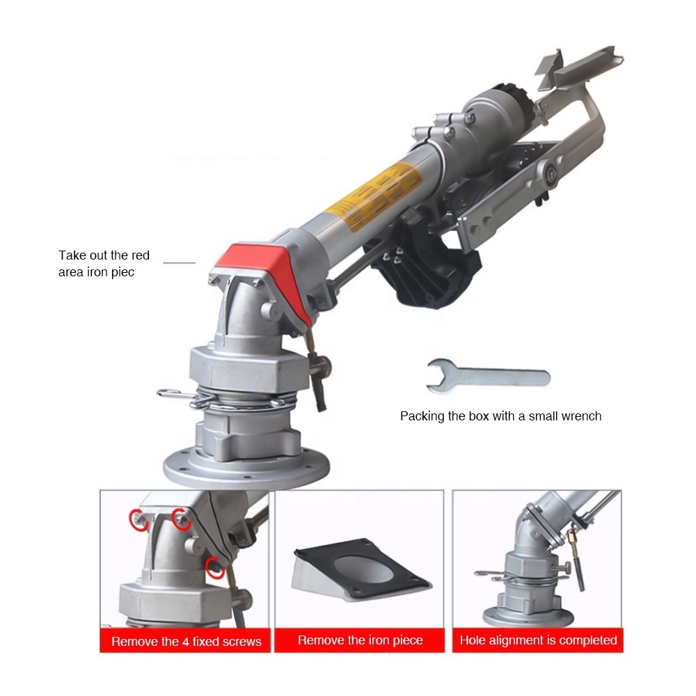 Heavy Industry big Sprinkler gun Turbo Rod Spray Gun Long Distance Irrigation Water Rain Sprinkler Gun