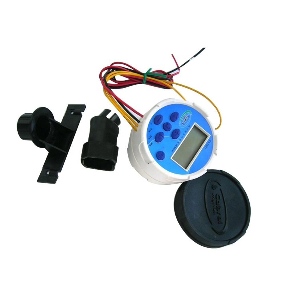 9V dry battery agriculture irrigation solenoid valve controller, plastic drip water irrigation timer for farm irrigation system