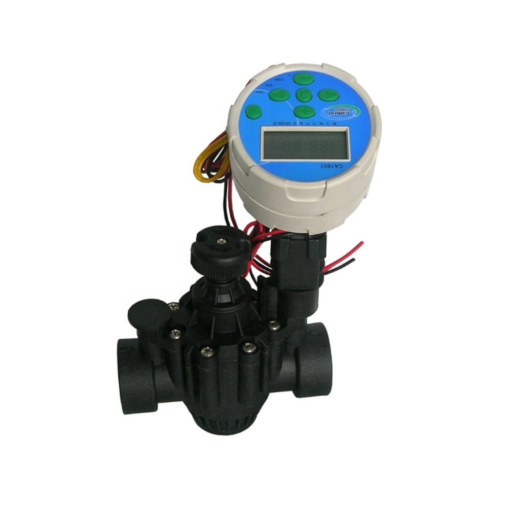 9V dry battery agriculture irrigation solenoid valve controller, plastic drip water irrigation timer for farm irrigation system