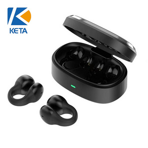 Wireless Ear Clip Bone-Conduction Headphones Waterproof open ear Mini Clip on Earbud & In-Ear Headphones