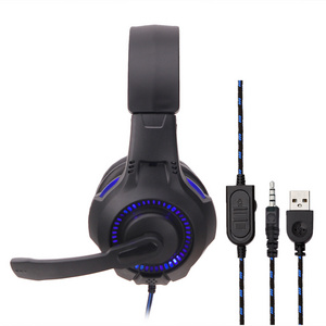 Cheap Original Wired Gaming Headphone Stereo Gaming Headset Audifonos Gamer With Mic USB Led Light