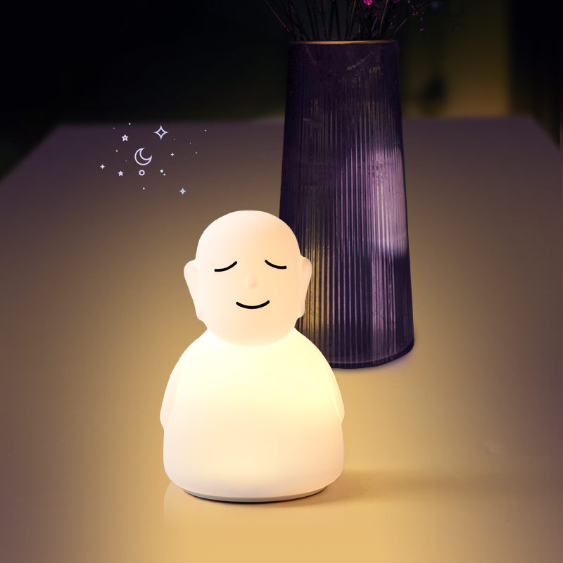 Custom Bedside Buddha Cute Sheep Led Silicone Touch Night Light Night Lamp