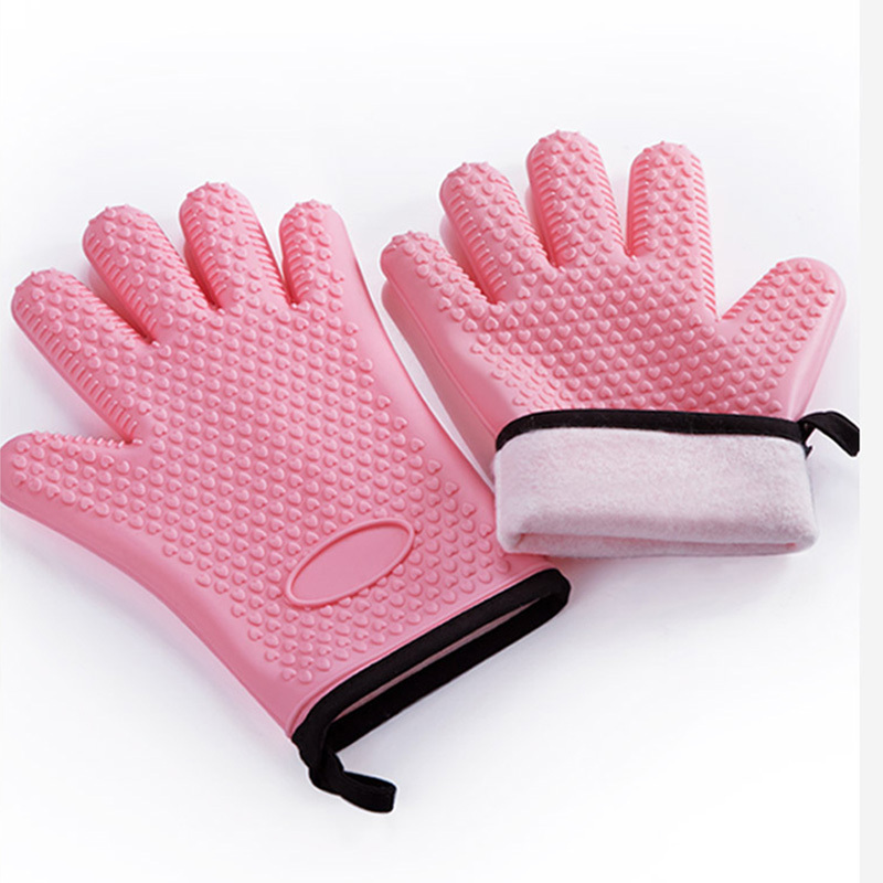 Heat Resistant Silicone Oven Mitts,Cotton Lining oven glove kitchen oven glove BBQ Gloves