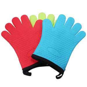 Heat Resistant Silicone Oven Mitts,Cotton Lining oven glove kitchen oven glove BBQ Gloves