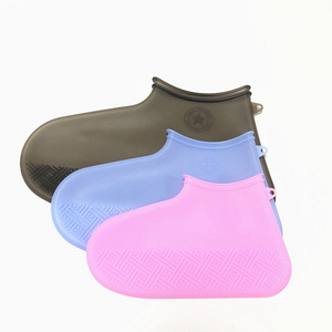 Wholesale Anti-skid Reusable custom silicone protective waterproof shoe covers for rain and snow