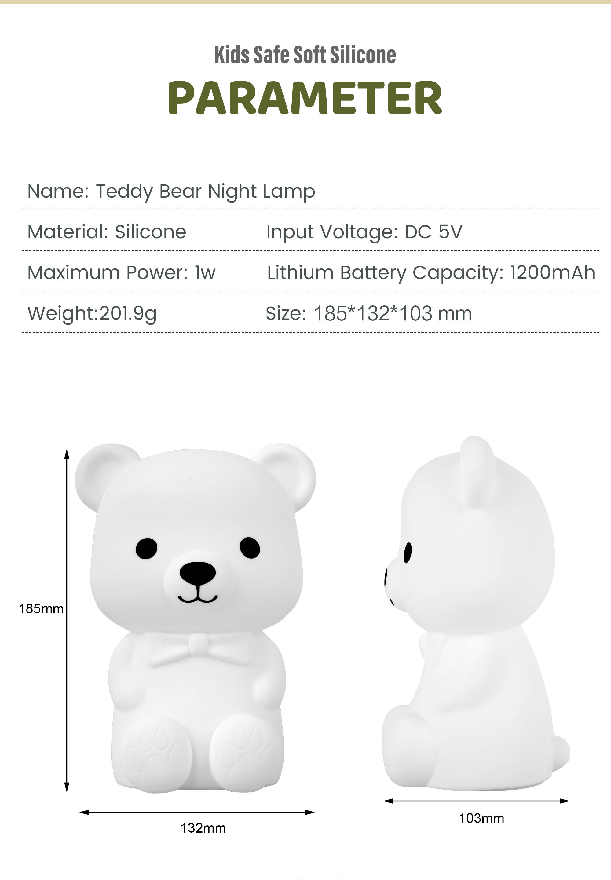 Mini Lovely Rechargeable Led Soft Touch Silicone Night Light For Kids Panda Unicorn Bear Buddha Lamp Silicone Animal Night Light