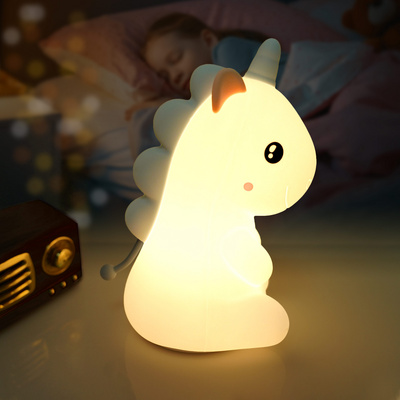 Custom Creative Gift Portable Animal Toy Usb Touch Sensor Led Pat Night Light Soft Silicone Lamp