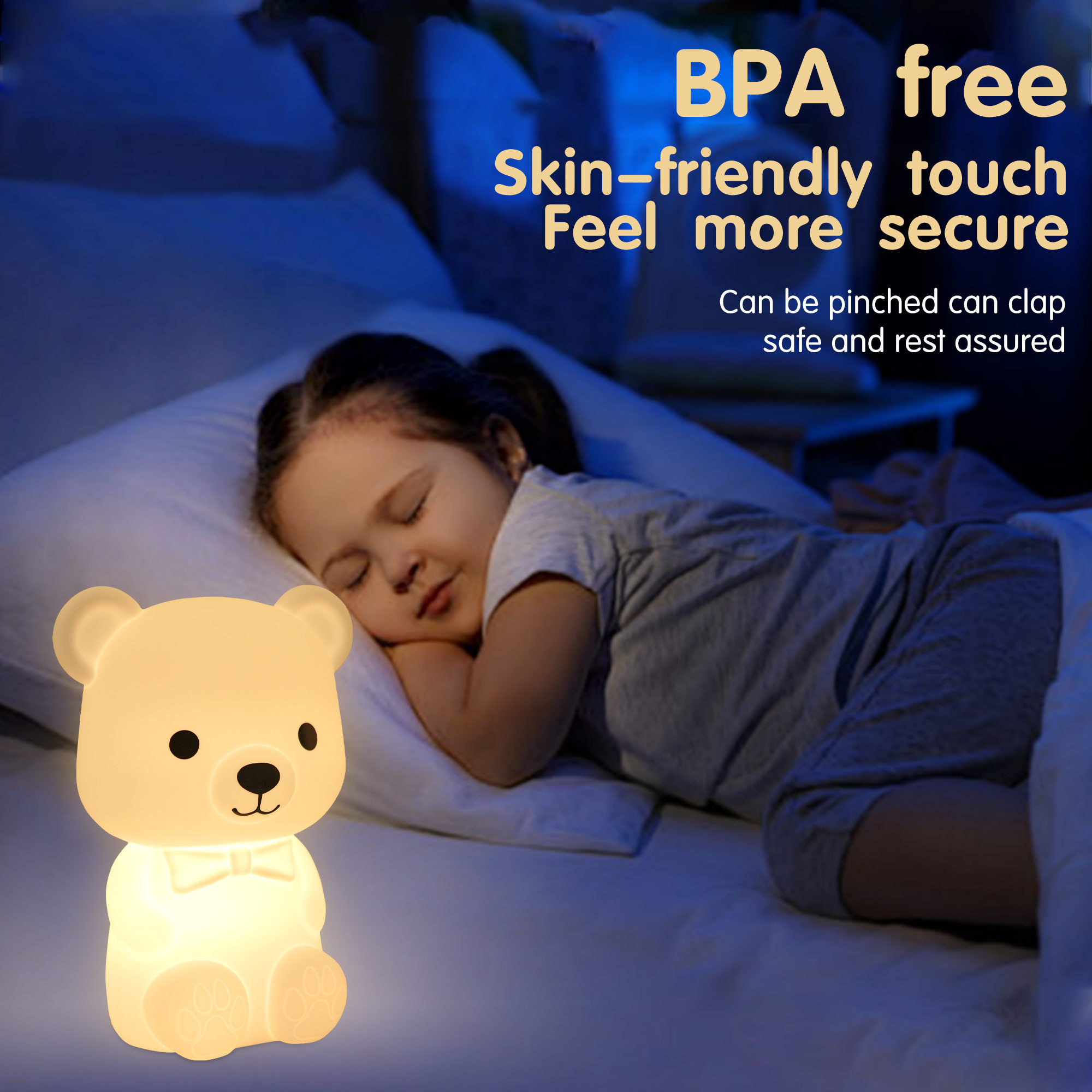 Mini Lovely Rechargeable Led Soft Touch Silicone Night Light For Kids Panda Unicorn Bear Buddha Lamp Silicone Animal Night Light